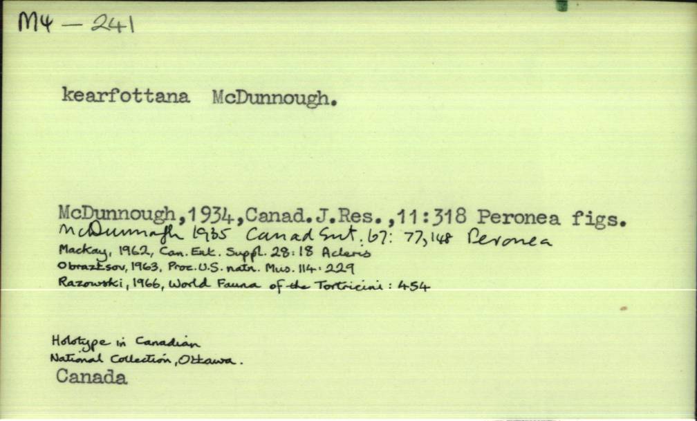 front of card